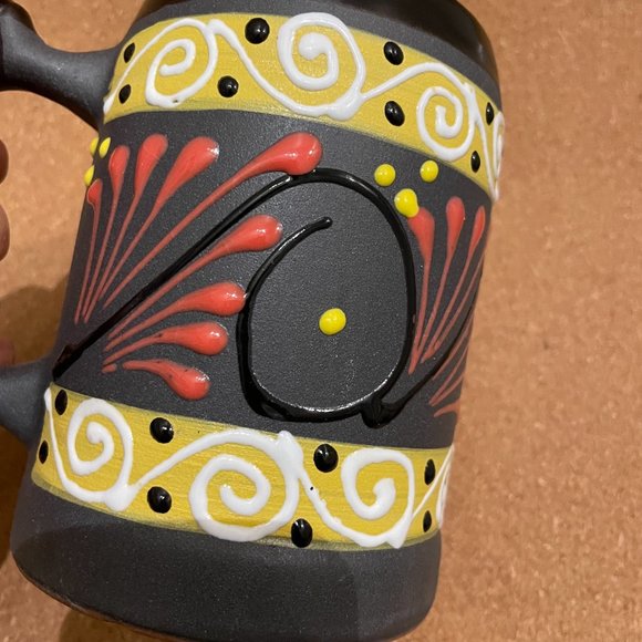 Mexican Folkloric Clay Mug - Picture 3 of 7